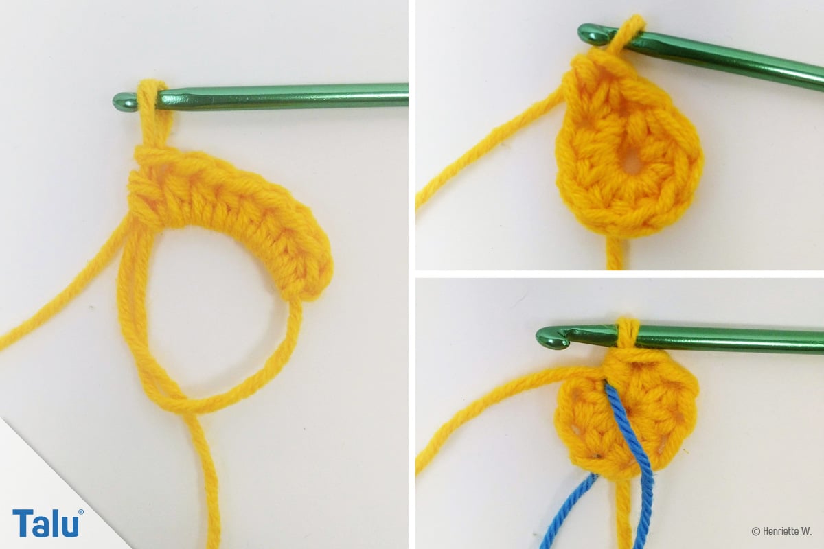 Orangen-Topflappen häkeln