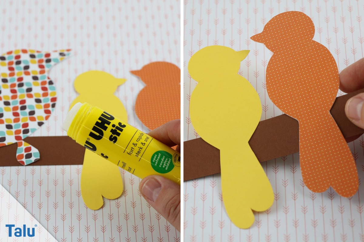 Papiervögel basteln