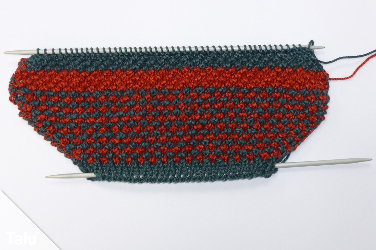 Teekannenwärmer Maschen zusammenstricken