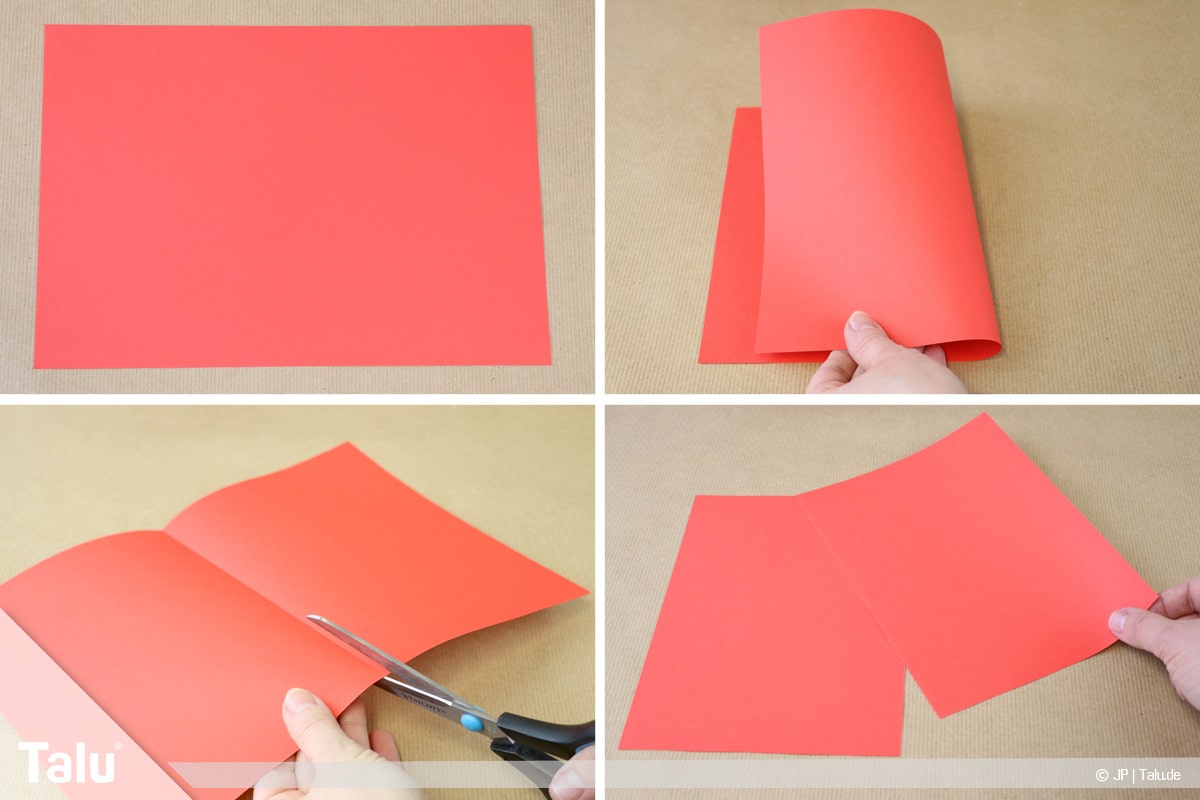 Papierengel basteln, Variante 1, Papierformat zurechtschneiden