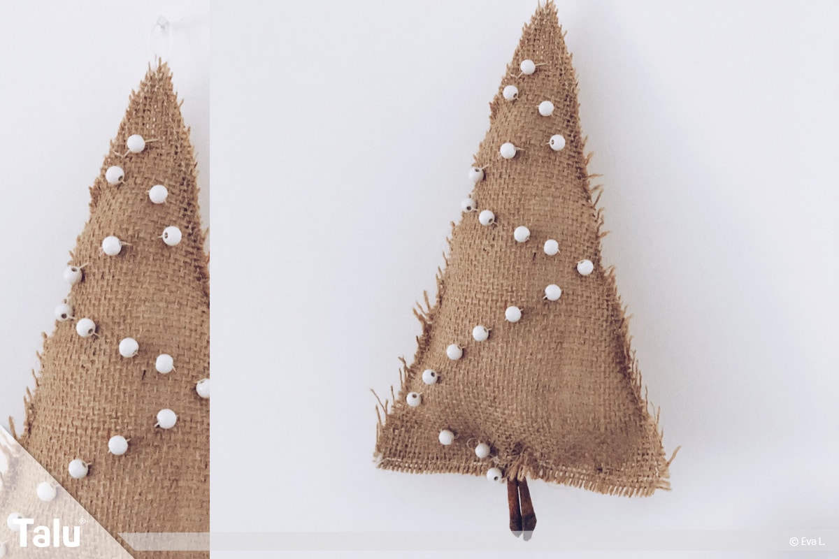 Tannenbaum nähen Variante 1, fertiger Tannenbaum zum Aufhängen