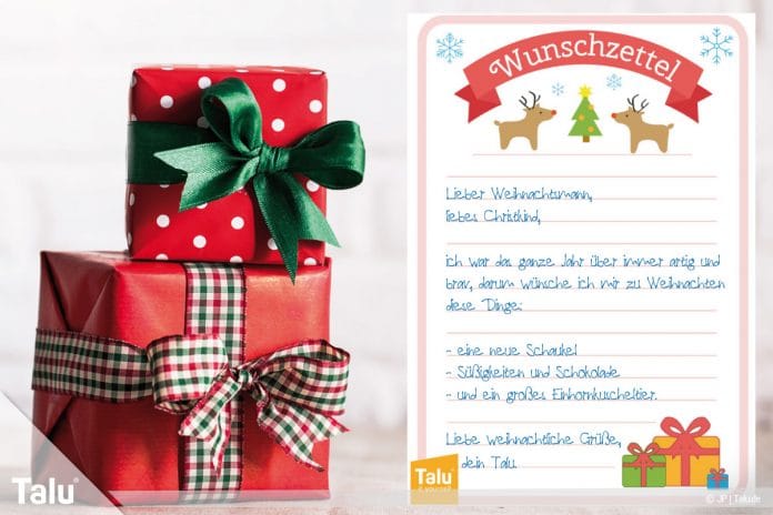 Wunschzettel Fur Weihnachten Word Vorlage Zum Ausdrucken Talu De