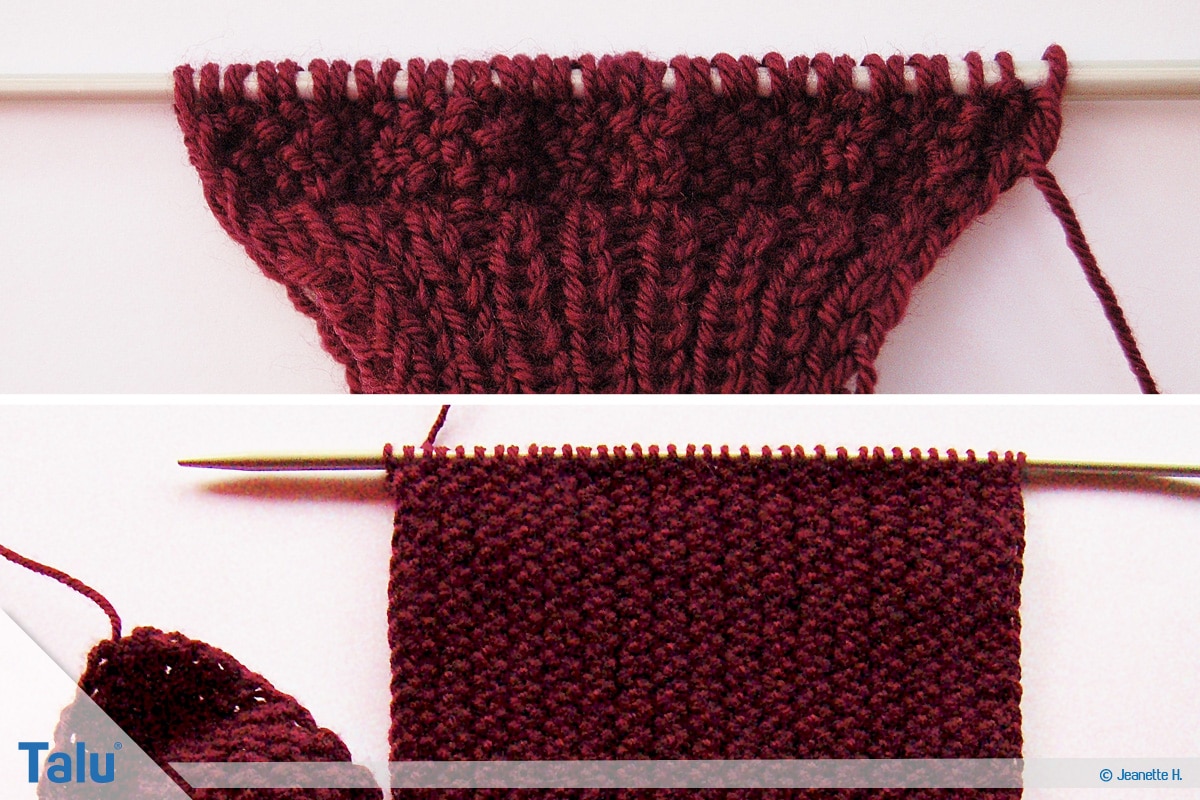 Kinderschal stricken, kostenlose Anleitung, Mittelstück fertigen