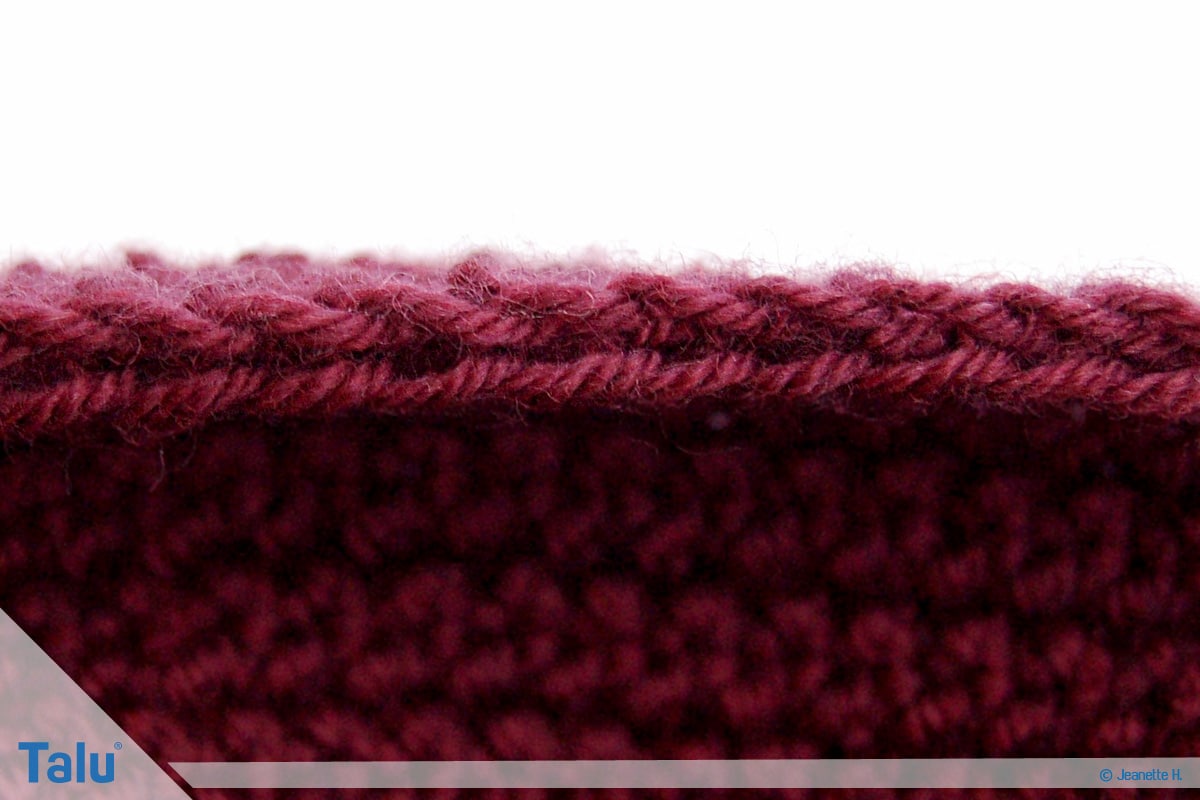 Kinderschal stricken, kostenlose Anleitung, Kettrand