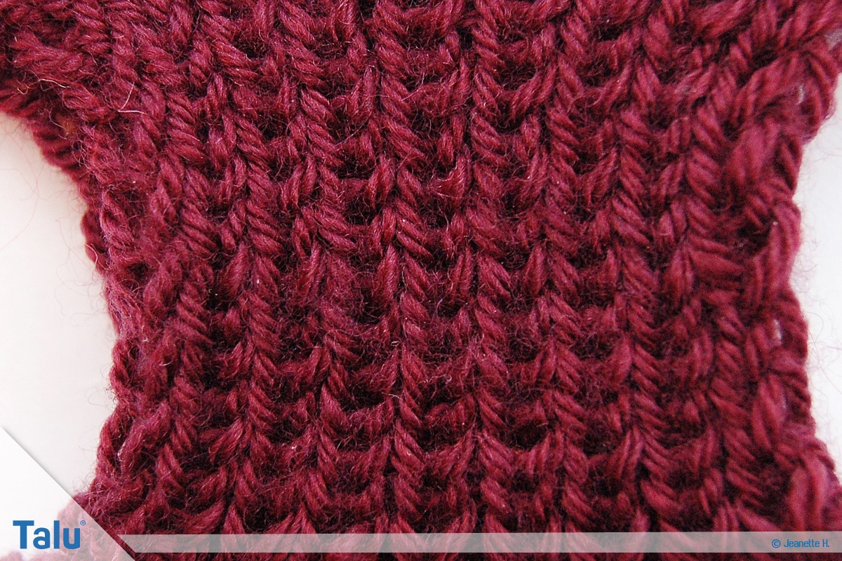 Kinderschal stricken, kostenlose Anleitung, Rippenmuster