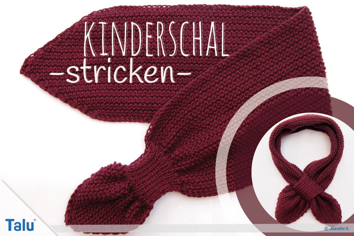 Steckschal Baby Kinder Schal selber stricken Anfänger 