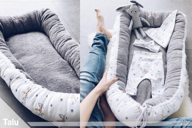 Nestchen nähen, kostenlose Anleitung für ein Babynest