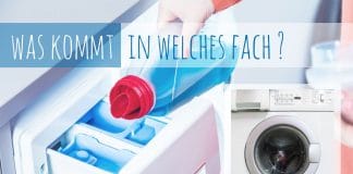 was kommt in welches Fach bei Waschmaschine, Waschmittel und Weichspüler