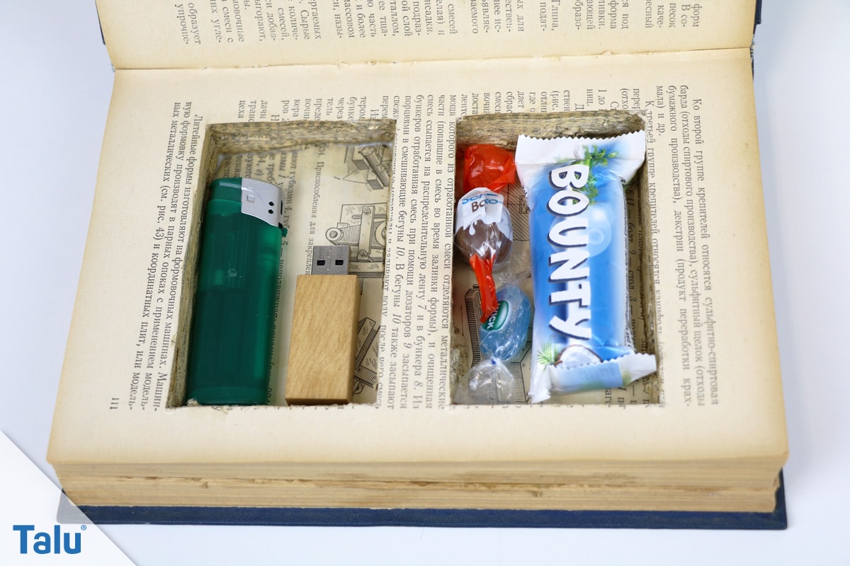 Upcycling Buch: Versteck