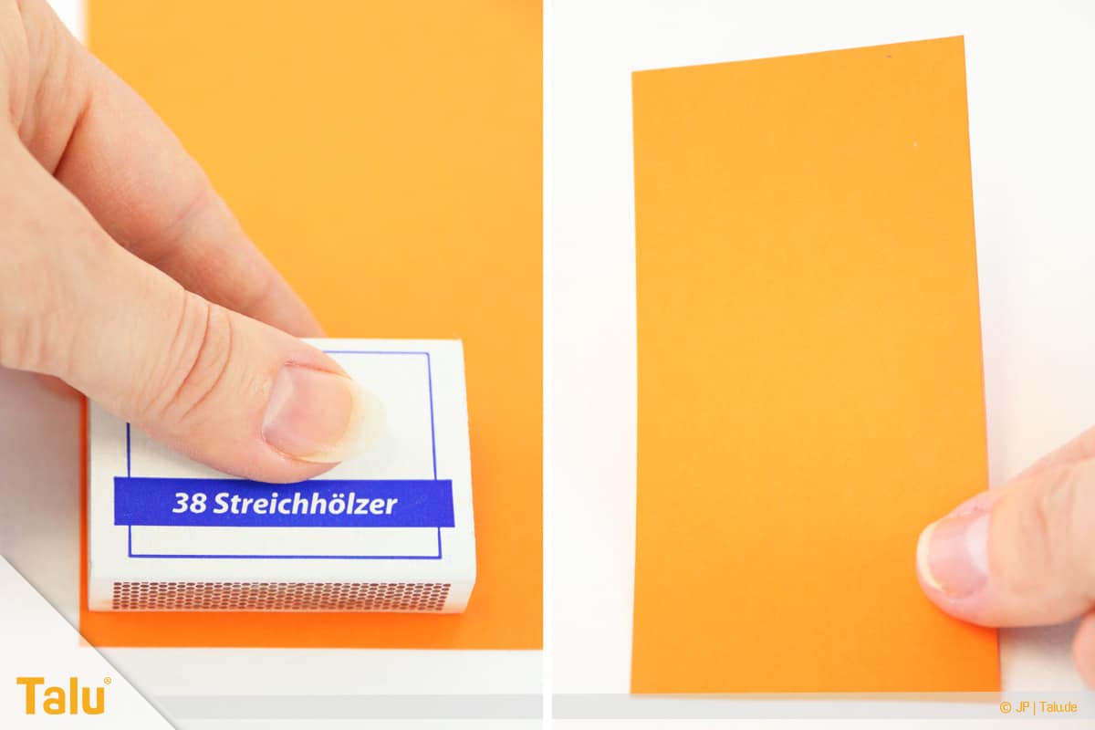 Herz basteln, Herzige Streichholzschachtel, Papier zuschneiden