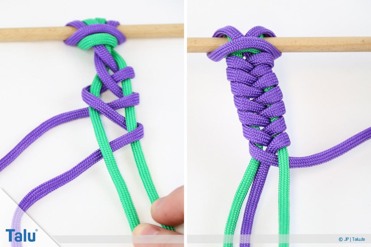 Paracord knoten, Fischgrätenknoten fertiggestellt