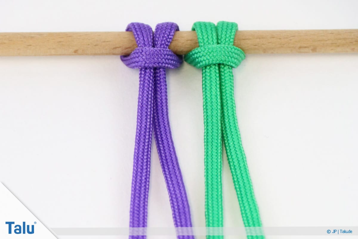 Paracord knoten, Helixknoten Beginn