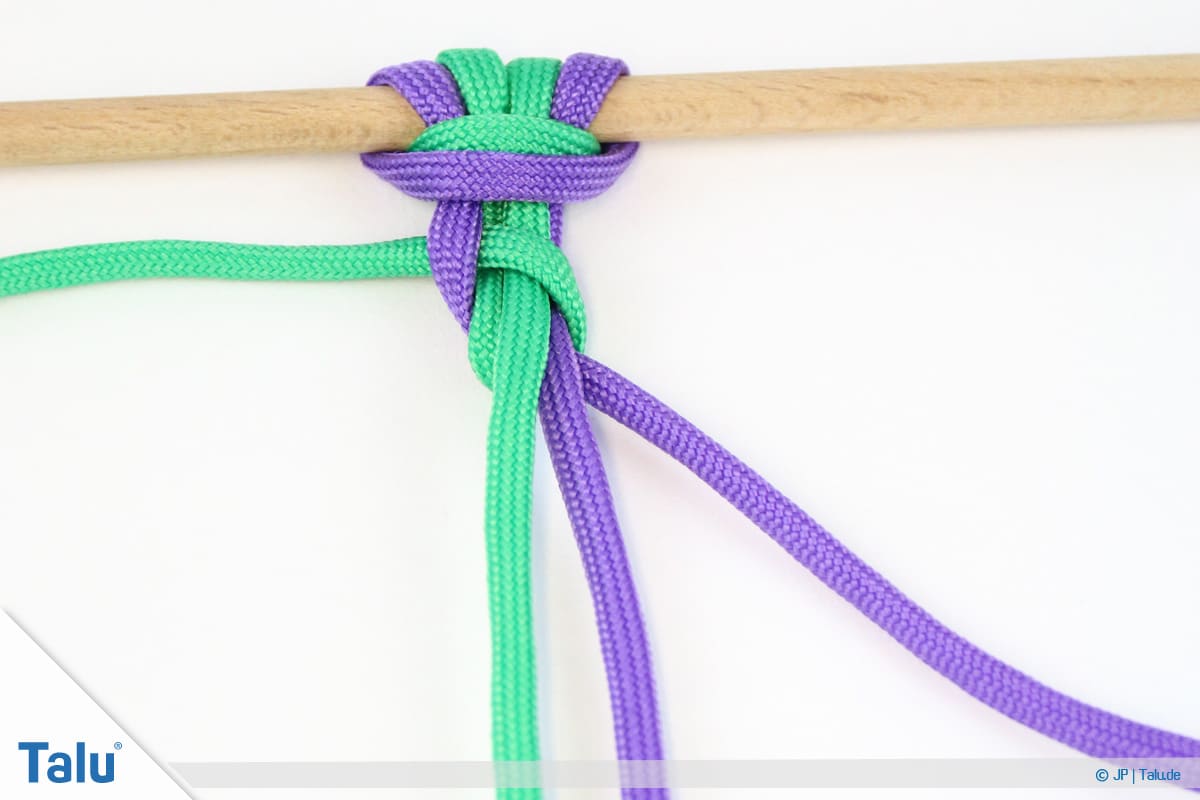 Paracord knoten, Schlangenknoten festziehen