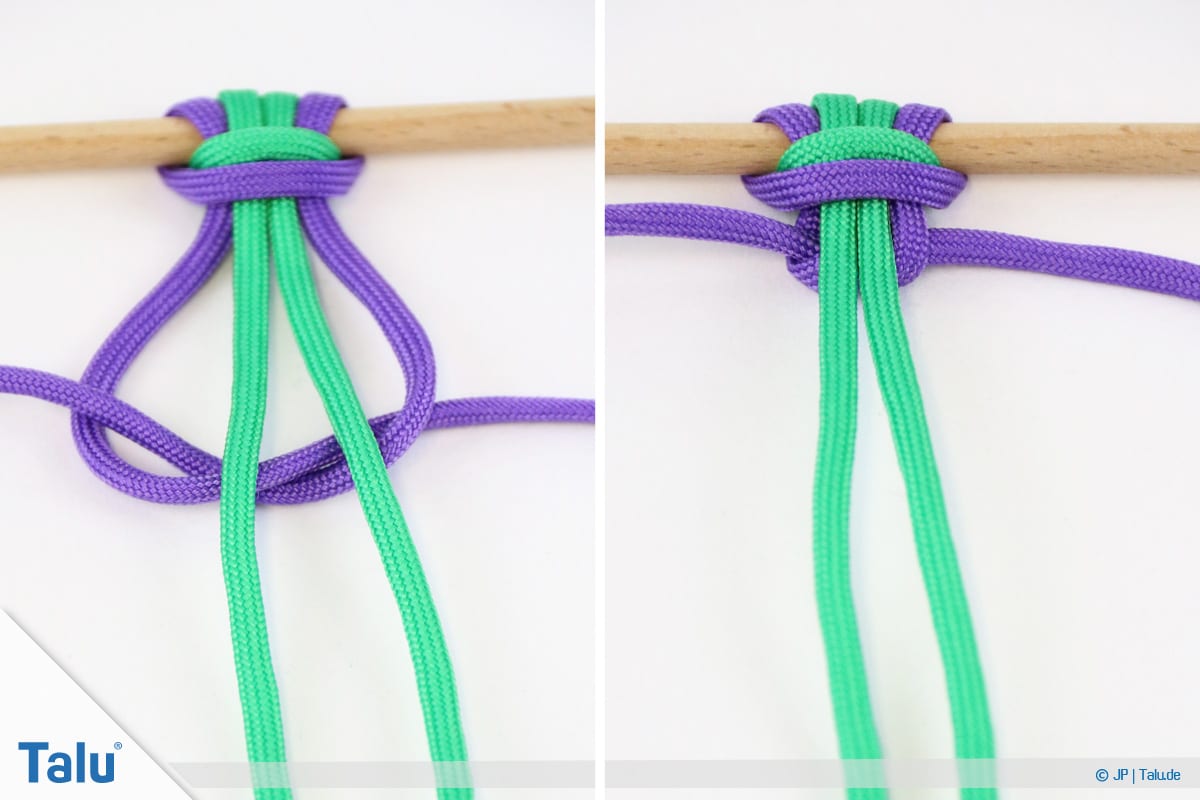 Paracord knoten, Weberknoten mit Paracord knoten