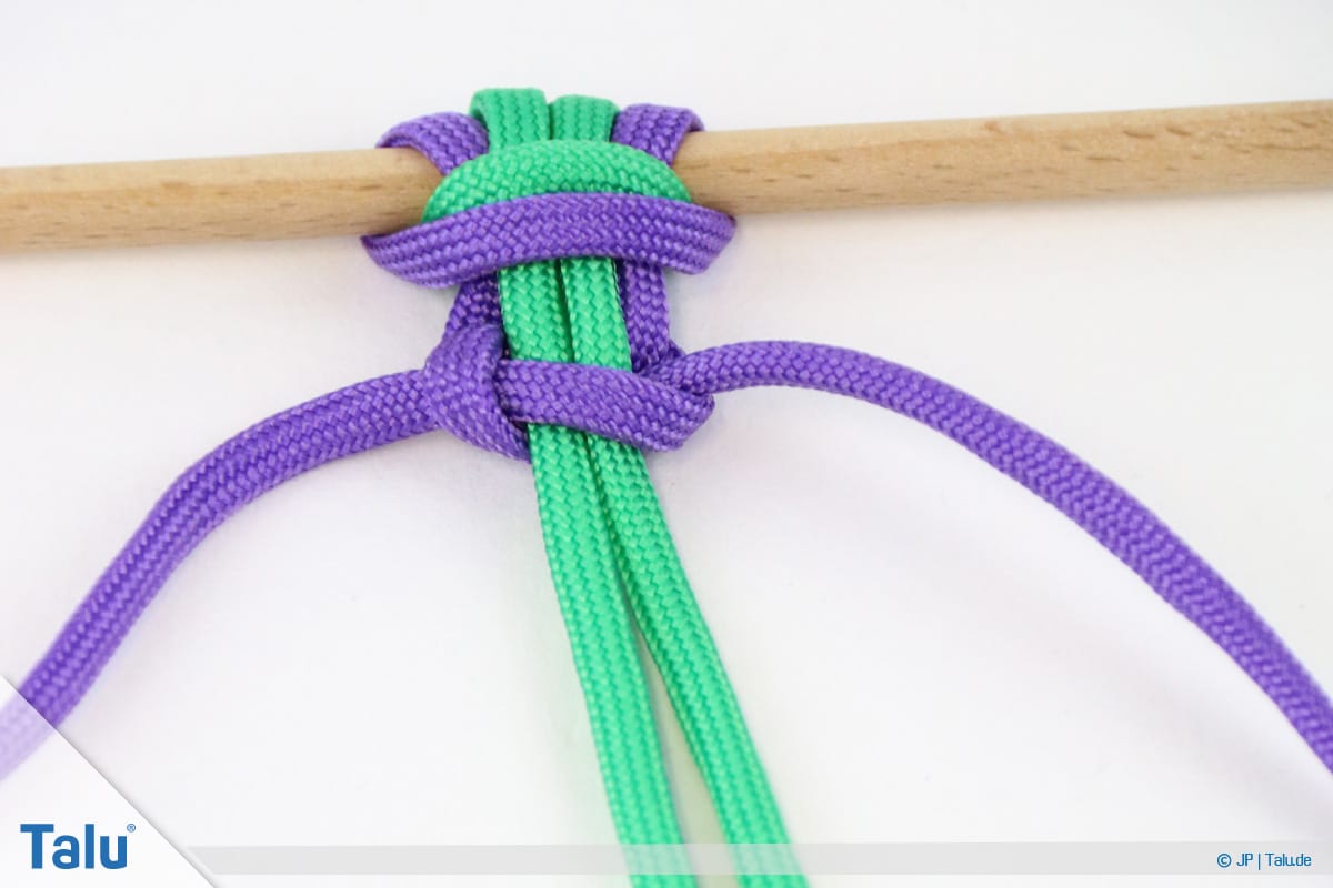 Paracord knoten, Weberknoten mit Paracord fertigen