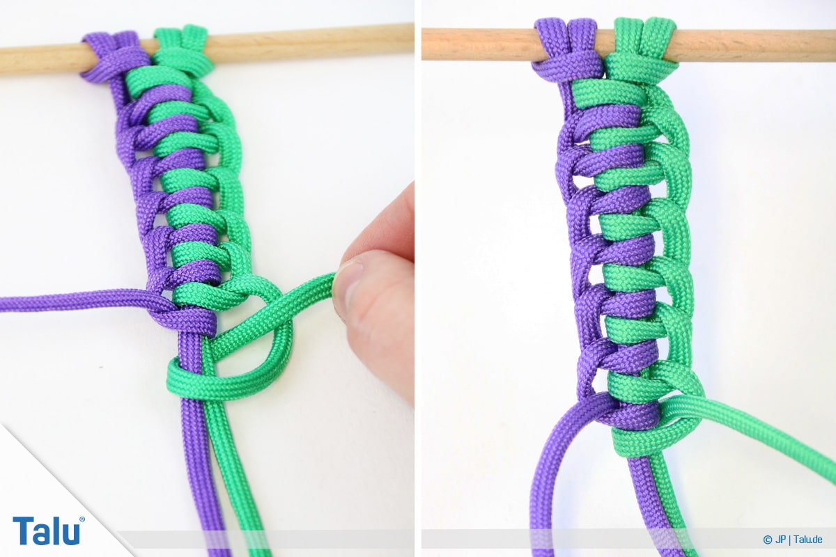 Paracord knoten, Wechselschlag fertiggestellt