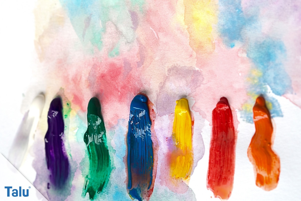 Seidenmalerei, verschiedene Farben