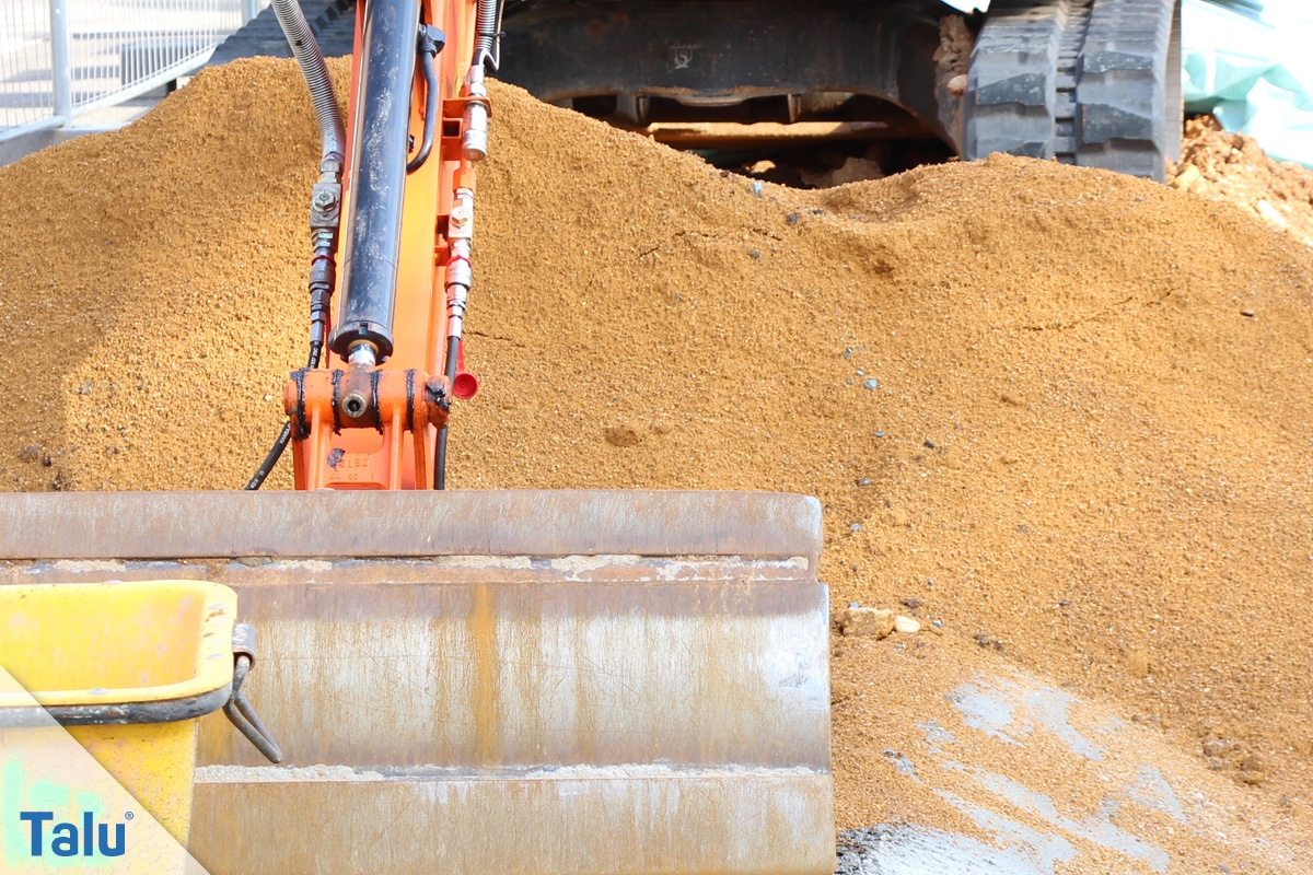 Pflaster verlegen, Sand für das Sandbett