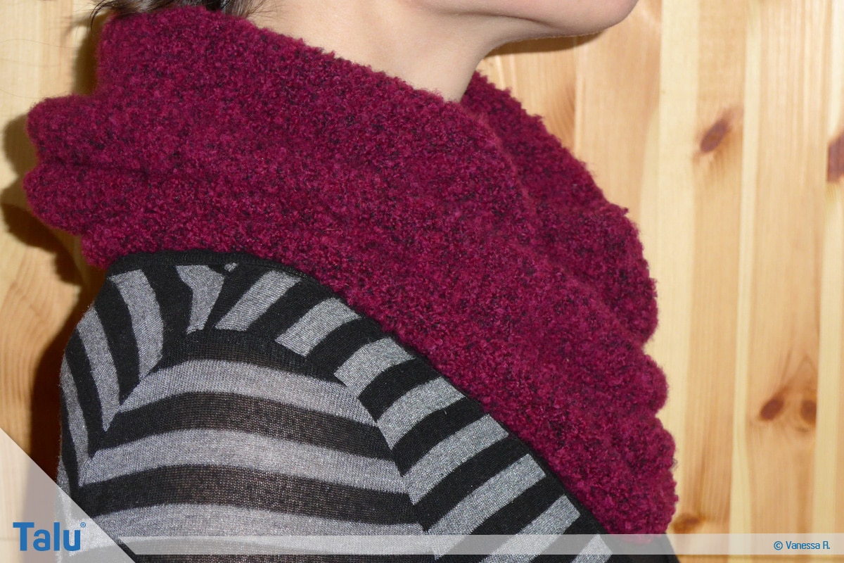 Rundschal stricken, fertig gestrickter Rundschal