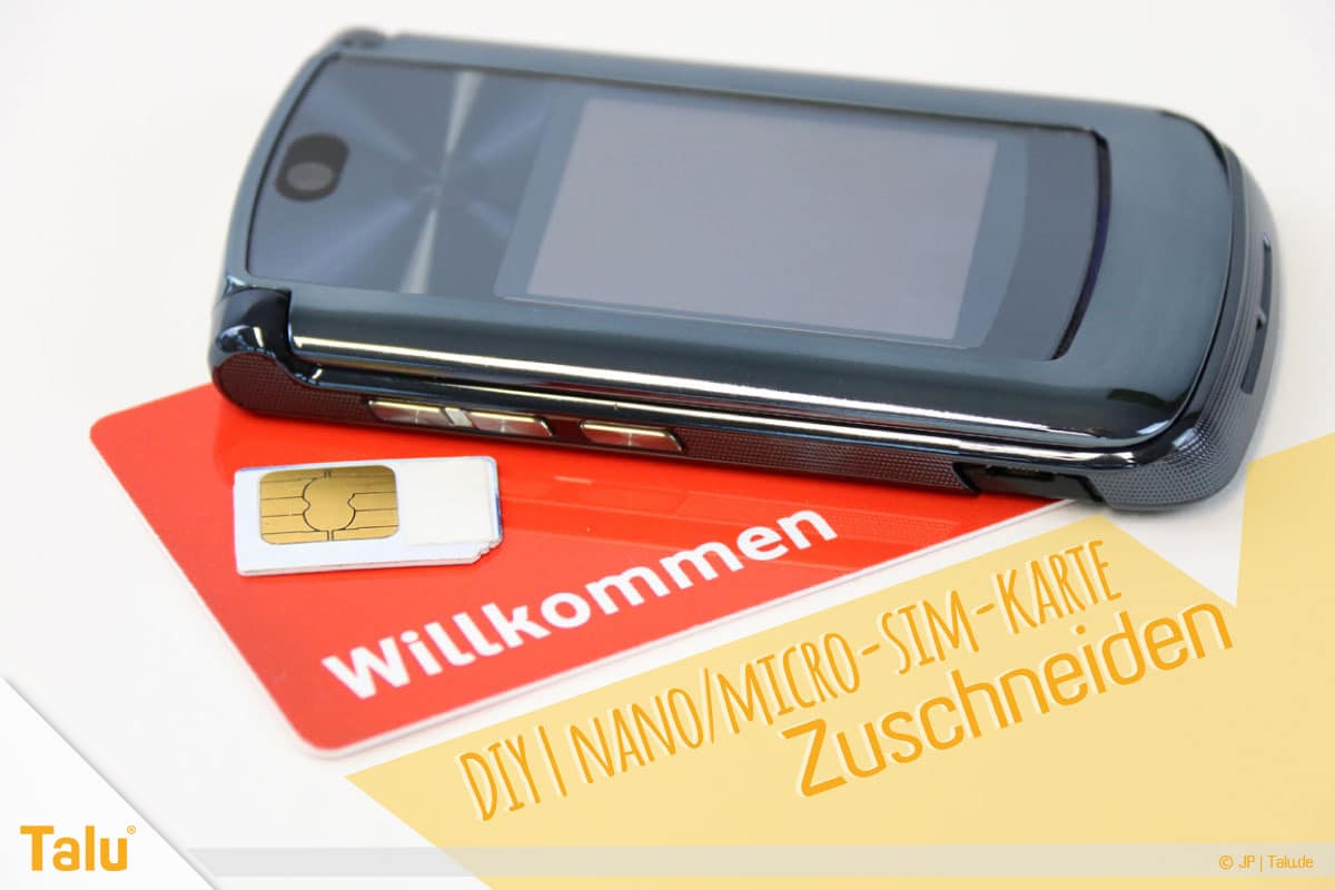 Nano/Micro SIM-Karte zuschneiden, Tutorial und Schablone