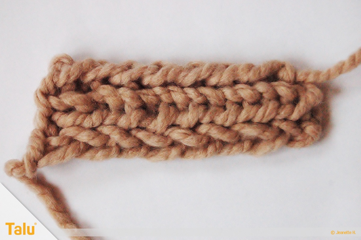 Strickjacke stricken, Gürtelschlaufe