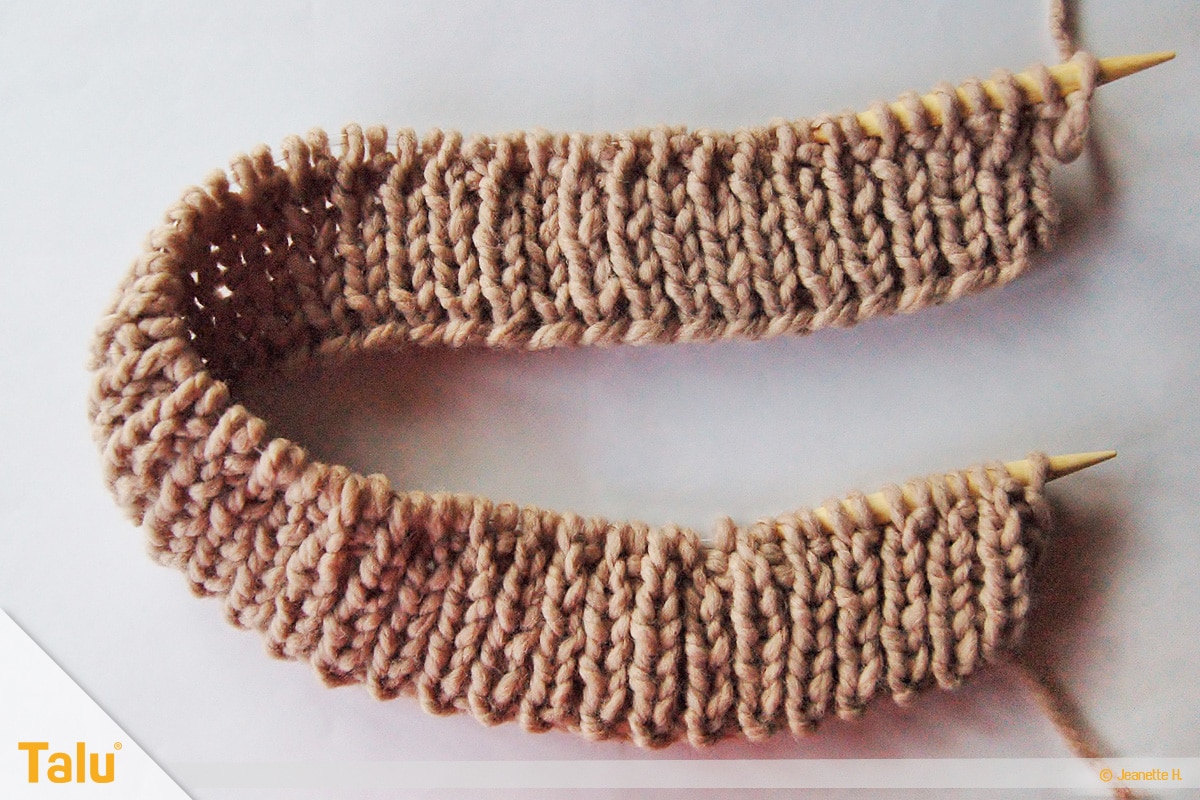 Strickjacke stricken, nach dem Bündchen