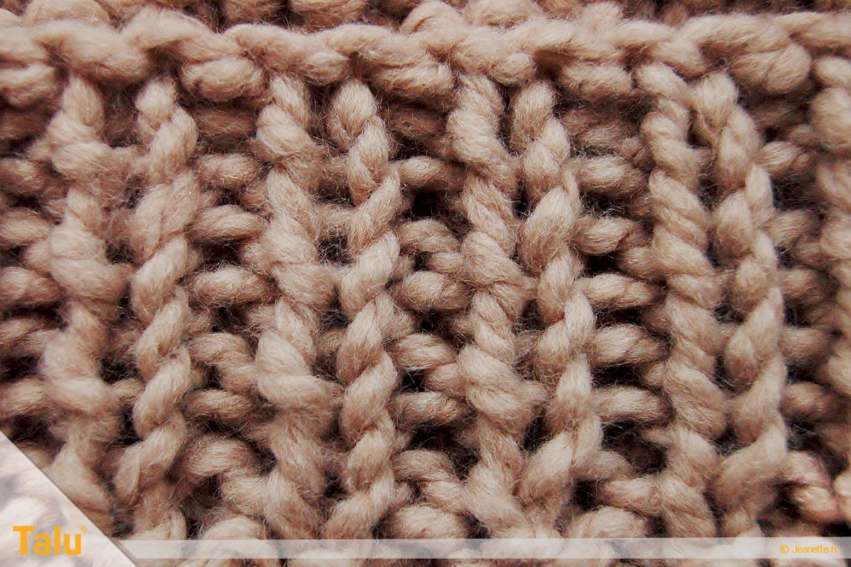 Strickjacke stricken, Rippenmuster