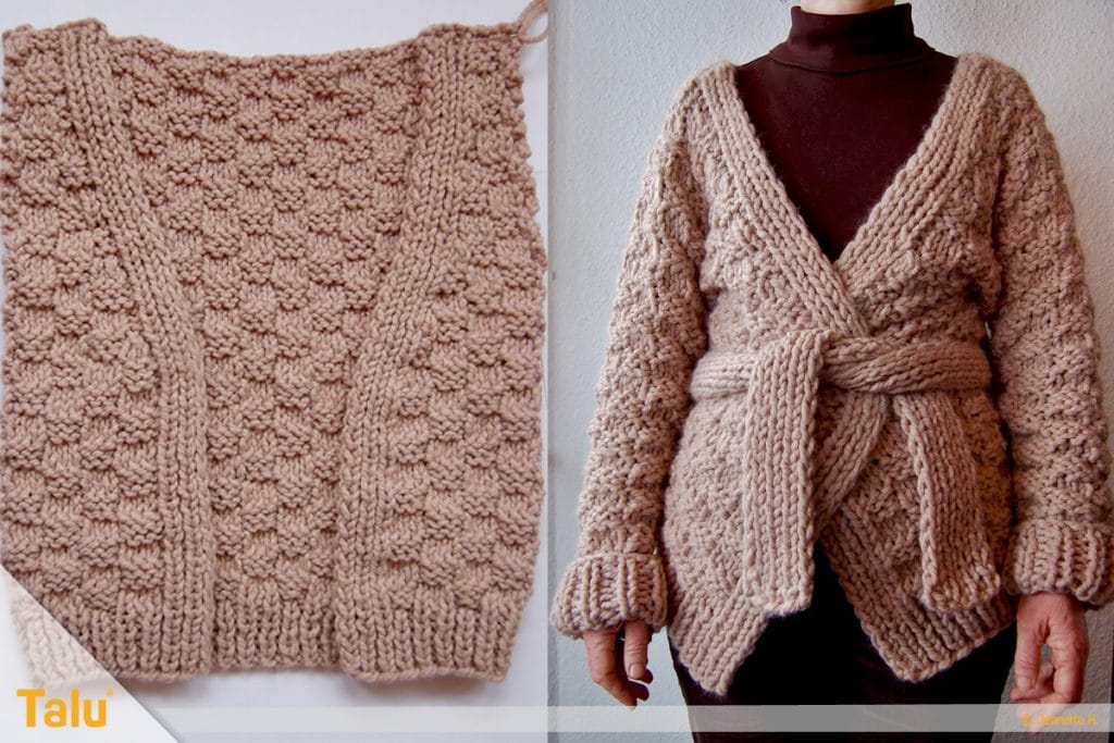 Strickjacke stricken, einfache kostenlose Anleitung