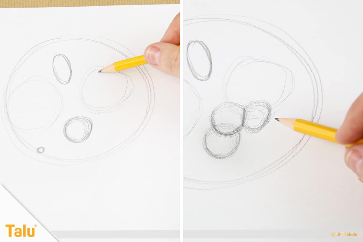 Zeichnen lernen für Anfänger, Kreise auf Papier zeichnen