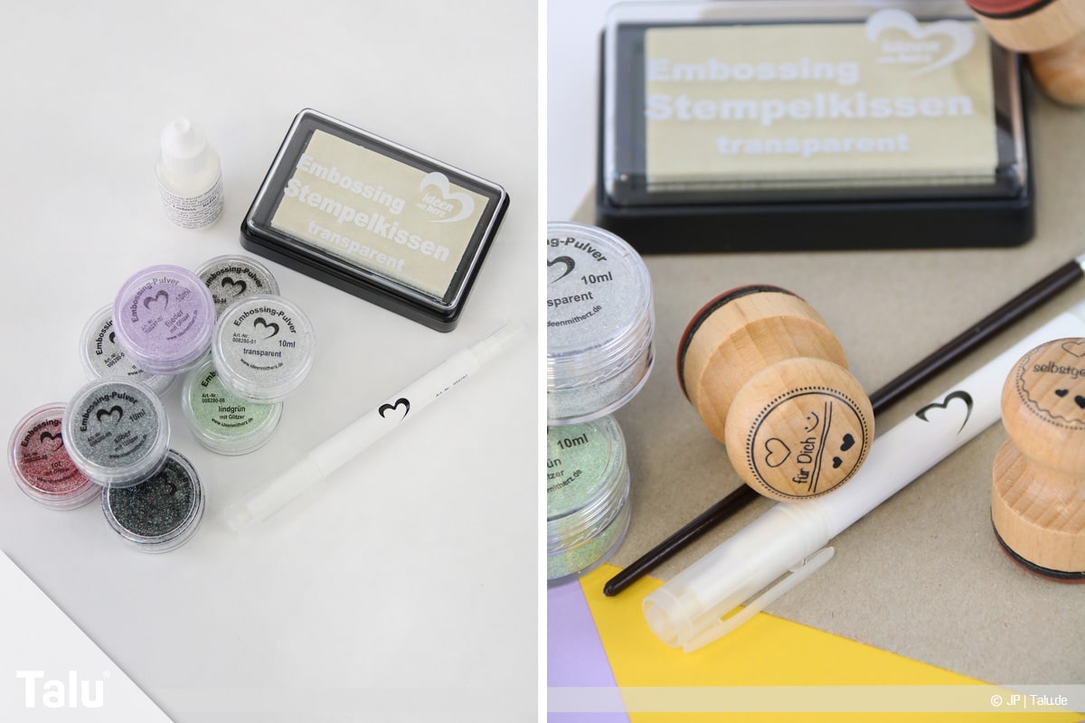 Embossing, Anleitung, erste Schritte
