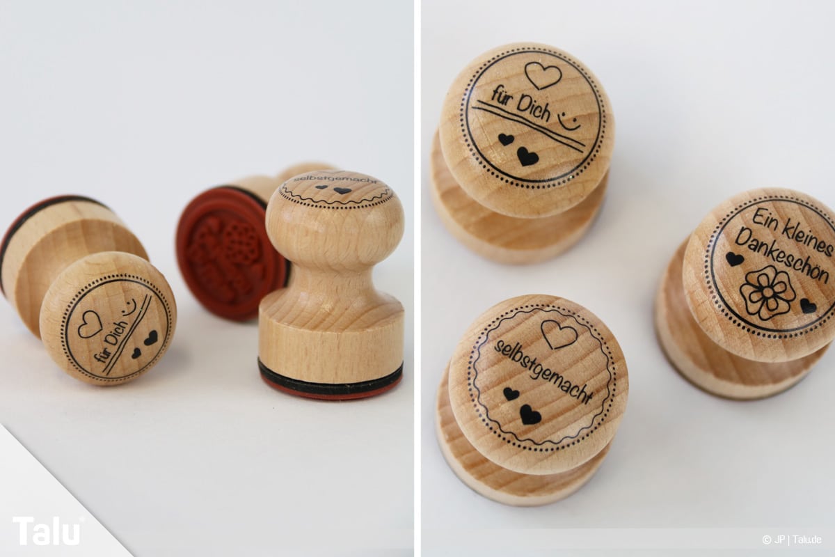 Embossing, Stempel aus Holz