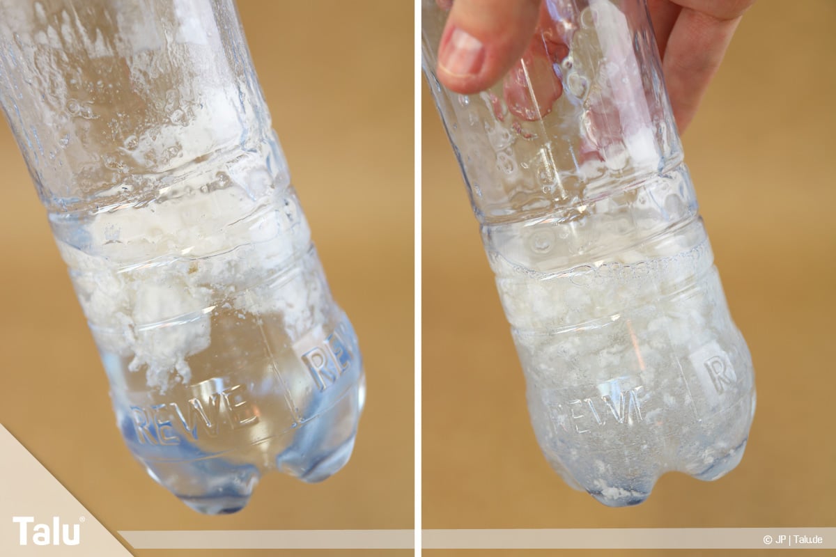 Essbaren Kleber selber machen, CMC-Kleber, Flasche schütteln