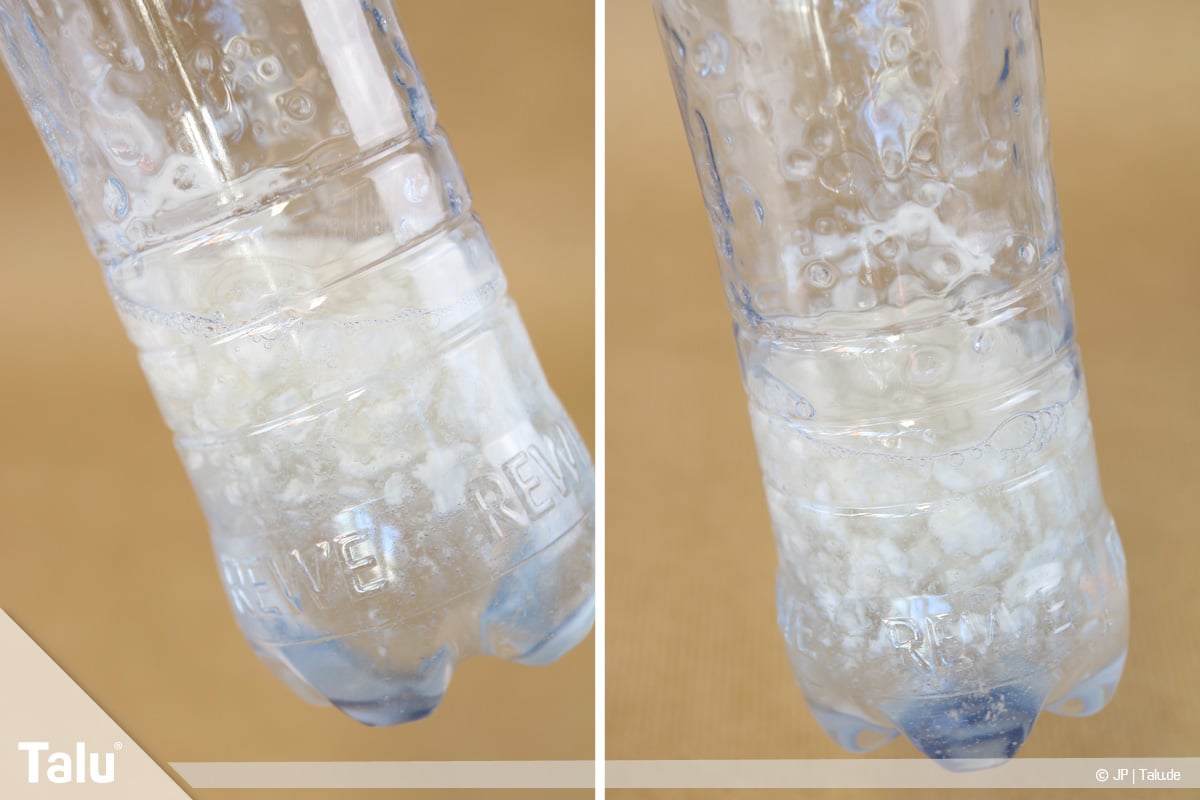 Essbaren Kleber selber machen, CMC-Kleber, Flasche mit Pulver schütteln