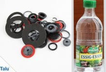 Greift Essig Gummi, Silikon, die Waschmaschine & Co an