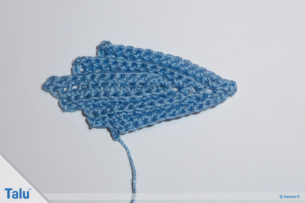 Irisch häkeln, fertig gehäkeltes Blatt