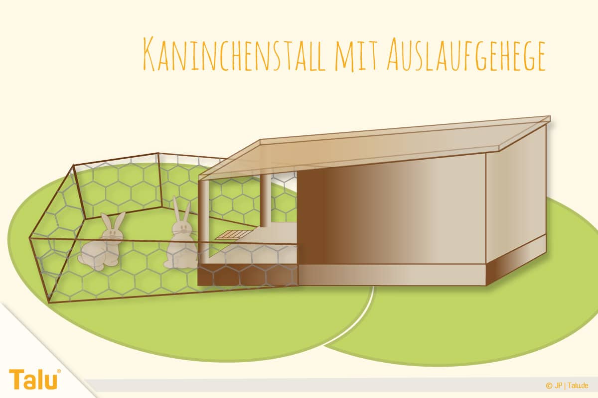 Kaninchenstall selber bauen, Hasenstall selber bauen, Stall mit Freigehege