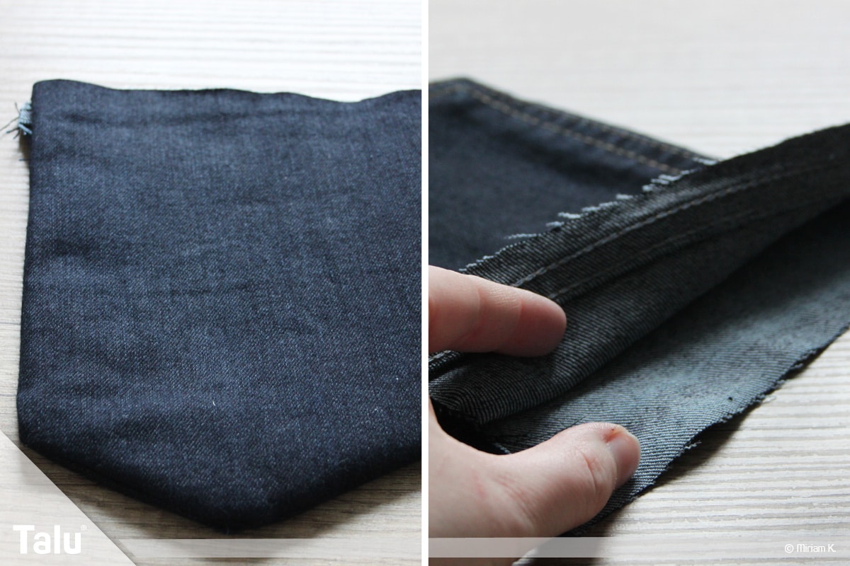 Upcycling Jeans, genähte Handytasche