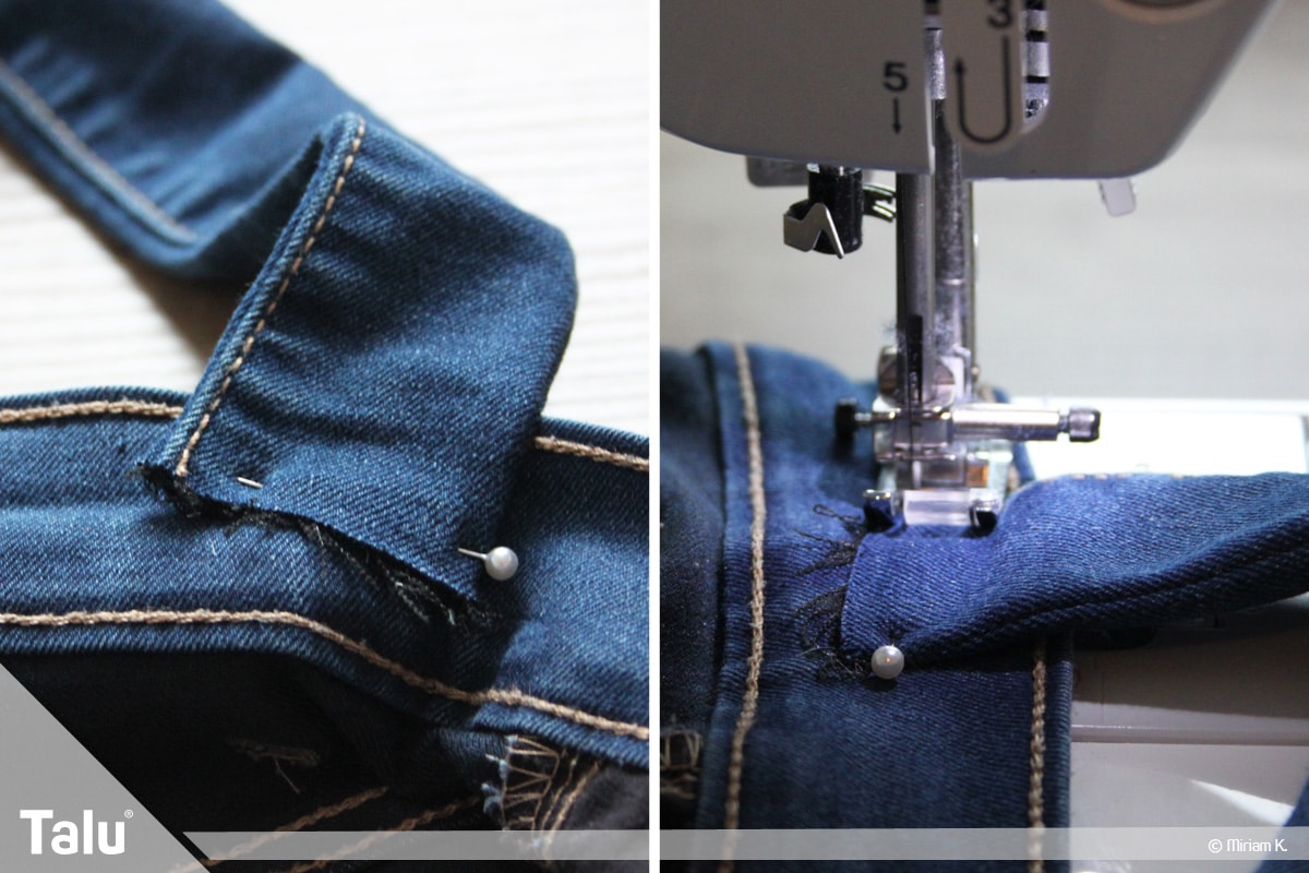 Upcycling Jeans, Tasche als Umhängetasche nähen