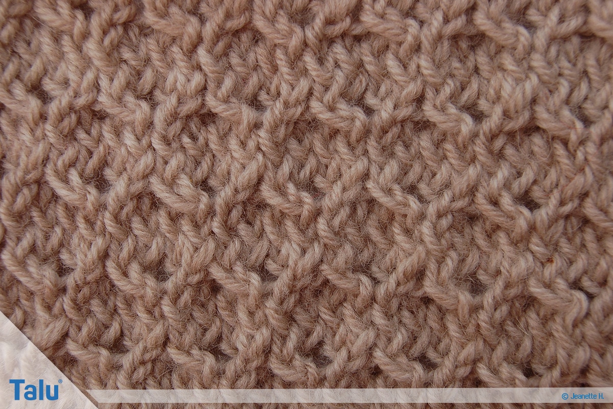 Welche Wolle für Babydecke, Wabenmuster fertig gestrickt
