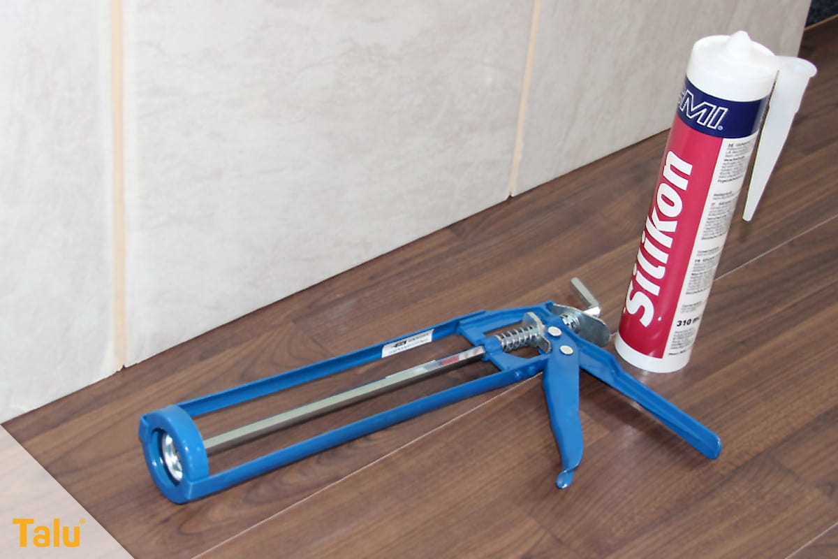 Fensterrahmen abdichten, Silikon plus Kartusche