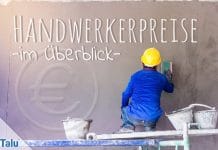 Handwerkerpreise im Überblick, Stundensätze von 25 Berufen