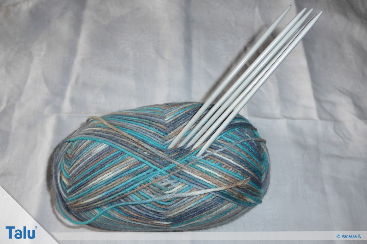 Socken mit Muster stricken, Material
