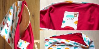 Stillschal nähen aus Jersey, Anleitung für Schal mit Einschub