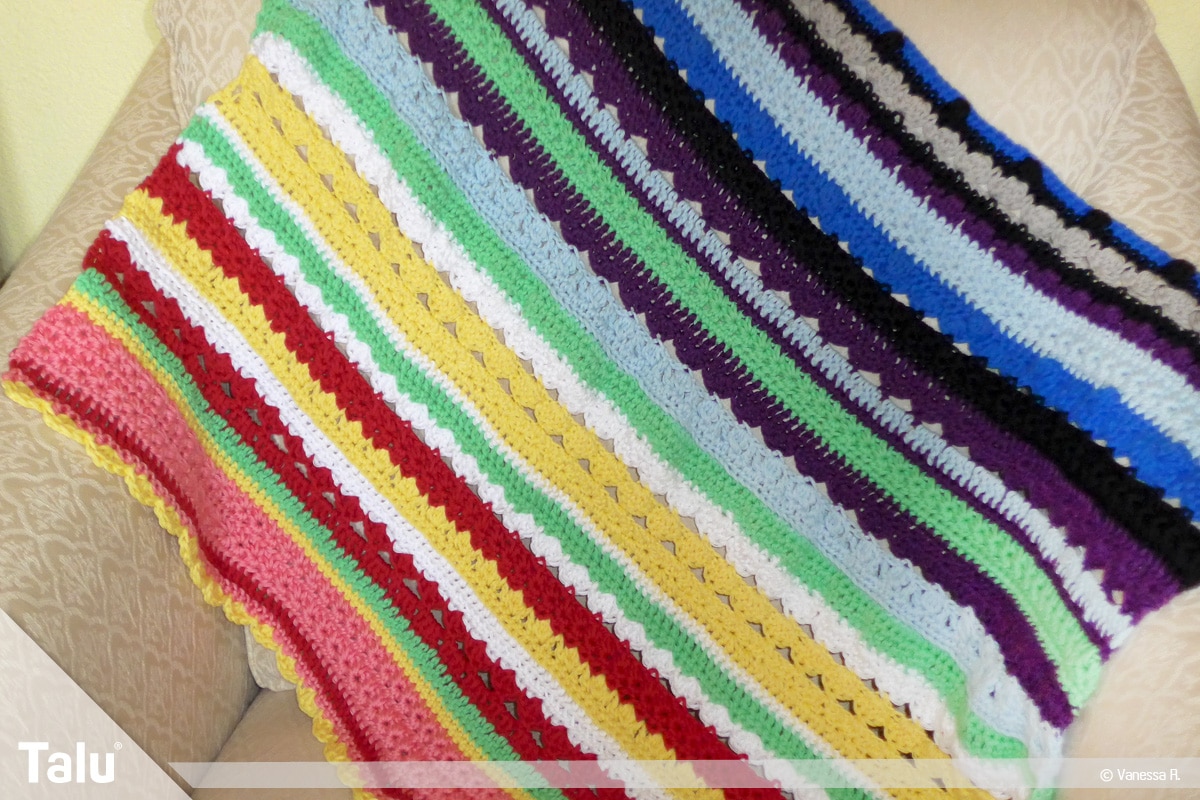 Wetterdecke häkeln, Jahresdecke, fertig gehäkelte Wetterdecke
