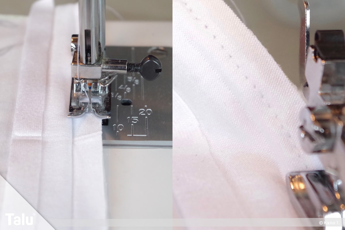 Baby Body nähen, Geradstich mit Nähmaschine nähen