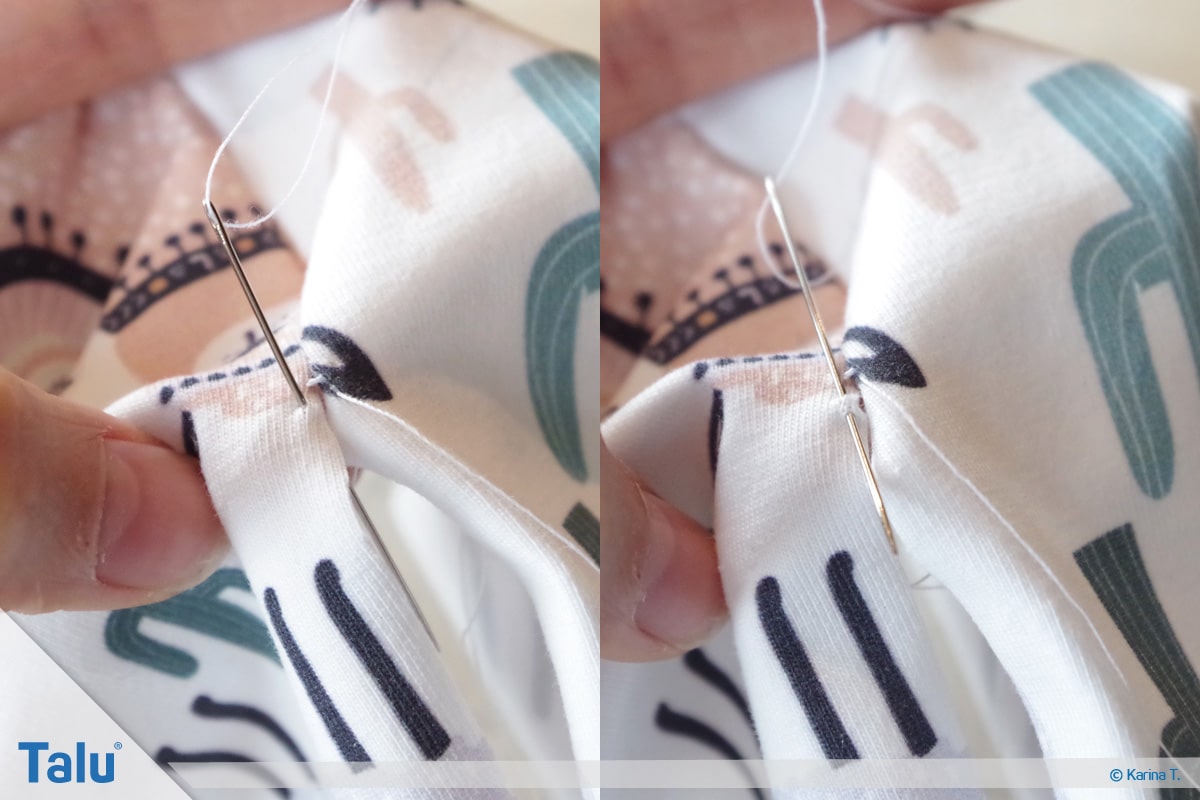 Blindstich, DIY-Tutorial, mit Nadel und Faden nähen