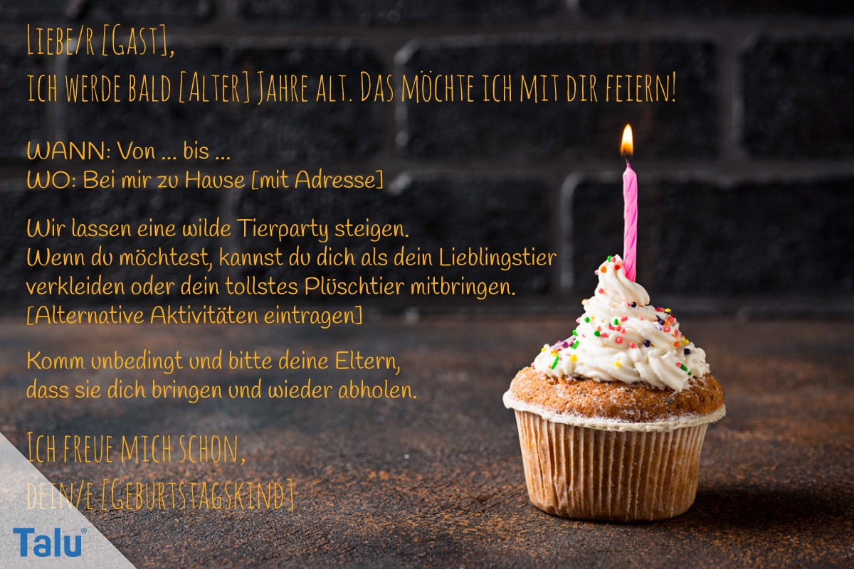 Text lustig geburtstag kinder einladung 9 Einladungstexte