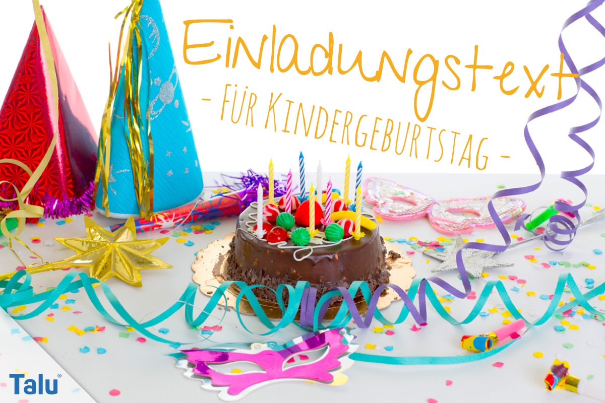 Einladungstext für Kindergeburtstag, Ideen