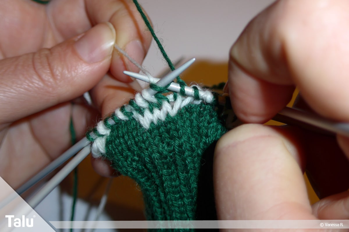 Gestrickte Socken, Norwegermuster, Norwegermuster stricken