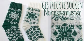 Gestrickte Socken, Norwegermuster stricken, kostenlose Strickanleitung